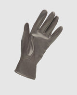 Gloves with snap fastener - Dark brown