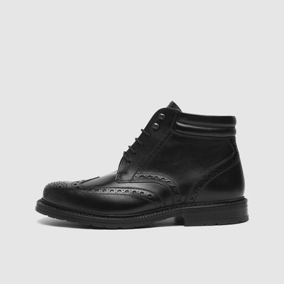 Men's boots with perforated pattern