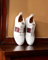 Turin Tennis Sneaker NP - White/Burgundy
