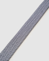 Elastic braided belt - Light gray