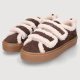 SHEARLING LOW VELCRO - Dark Brown
