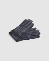 Deer leather gloves - Dark blue
