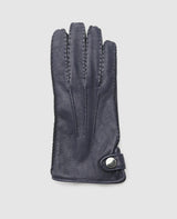 Deer leather gloves - Dark blue