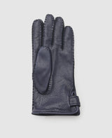 Deer leather gloves - Dark blue