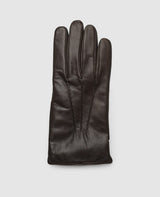 Gloves with decorative seam - Dark brown