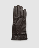 Gloves with decorative seam - Dark brown