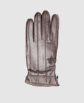 Gloves with zipper - Dark brown