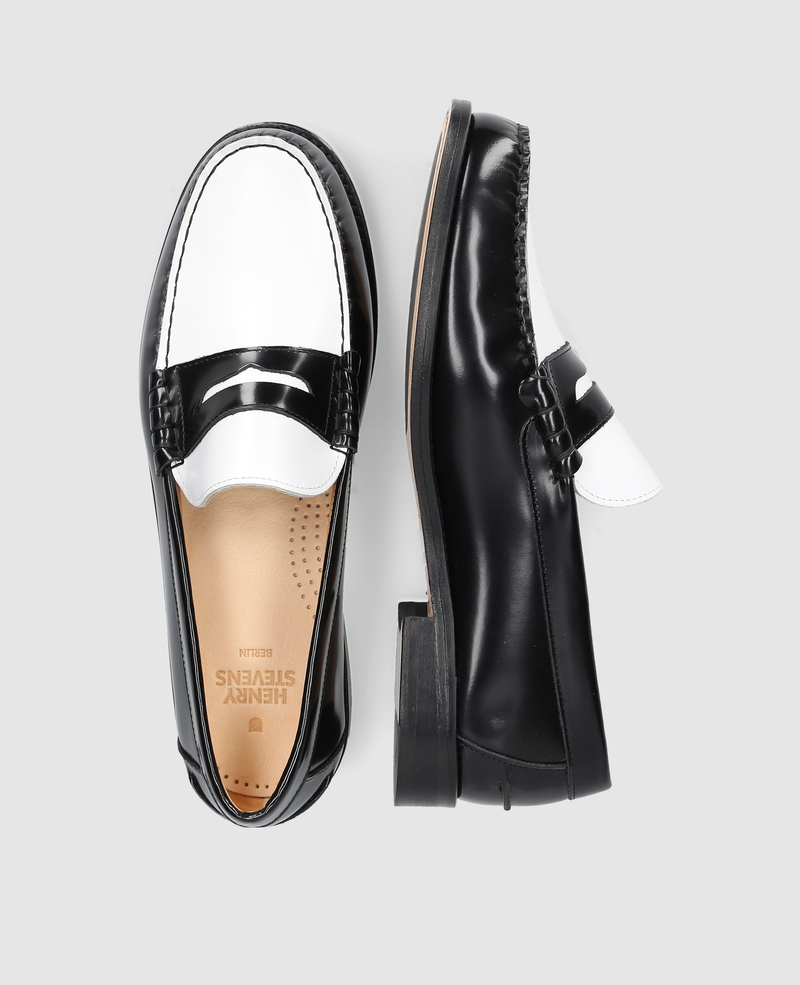 Penny Loafer - Schwarz/Weiß