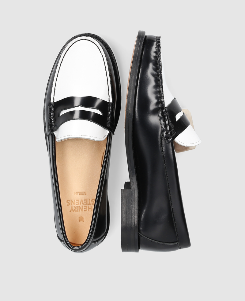 Penny Loafer - Schwarz/Weiß