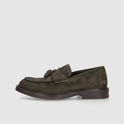 Velvet and suede shoes for men
