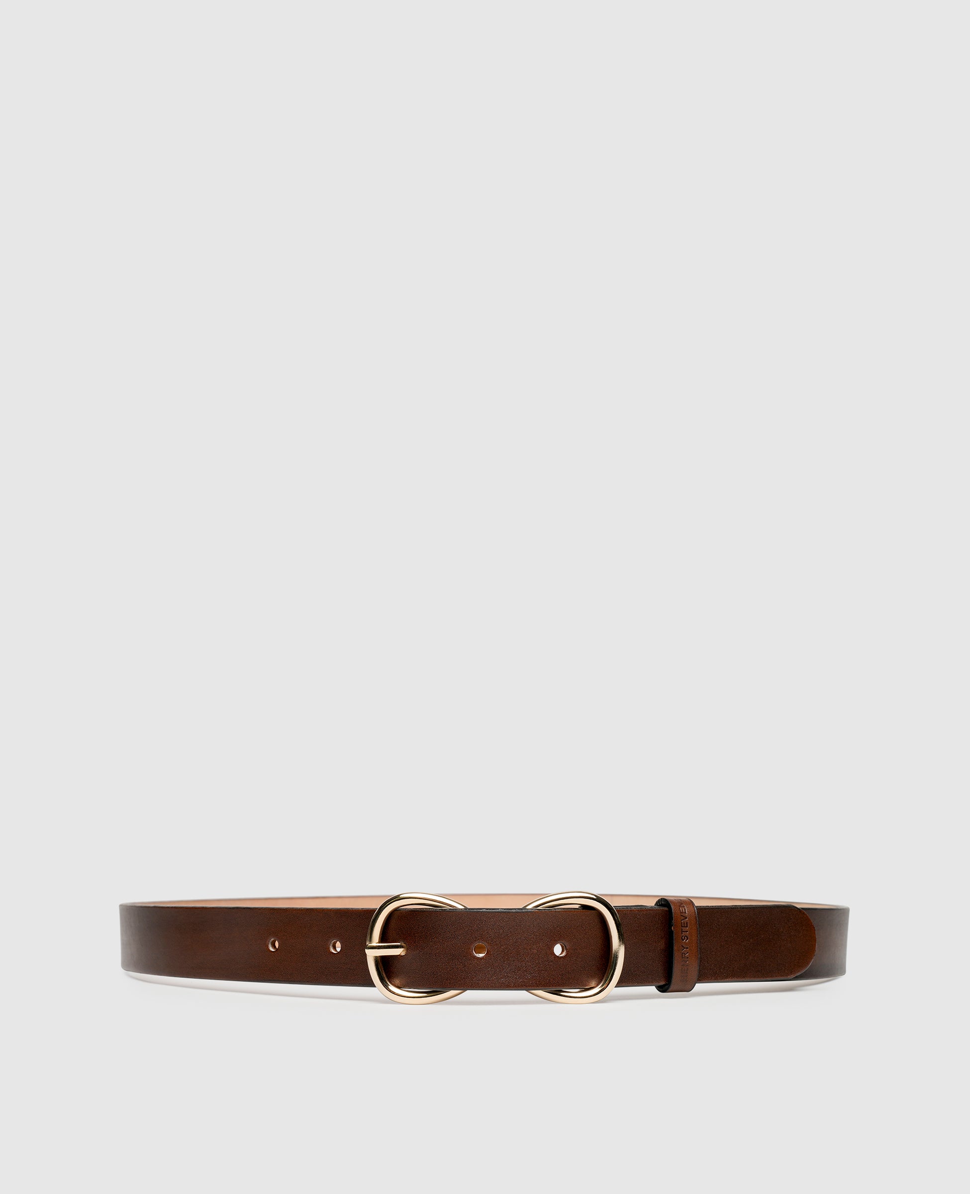 Elegant women's belt with patina & double buckle | Henry Stevens ...