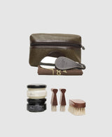 Premium Shoe Care Set for Travel - Khaki