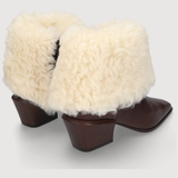 BETTINA WINTER ANKLE BOOT 50 - Dark Brown/Natural