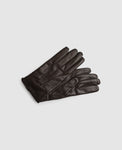 Gloves with decorative seam - Dark brown