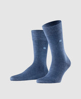 Burlington Leeds Men's Socks - Dark Blue Melange