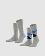 Burlington Everyday 2-Pack Men's Socks - Light Grey