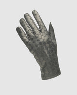 Woven leather gloves - Black