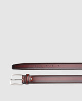 Men’s Patina belt in bordeaux - Bordeaux