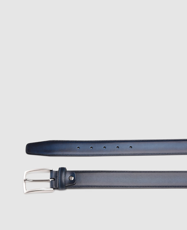 Men’s Patina belt in navy - Navy