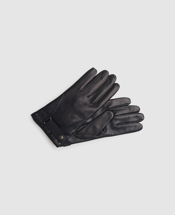 Gloves with button - Dark Blue