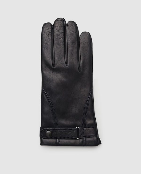 Gloves with button - Dark Blue
