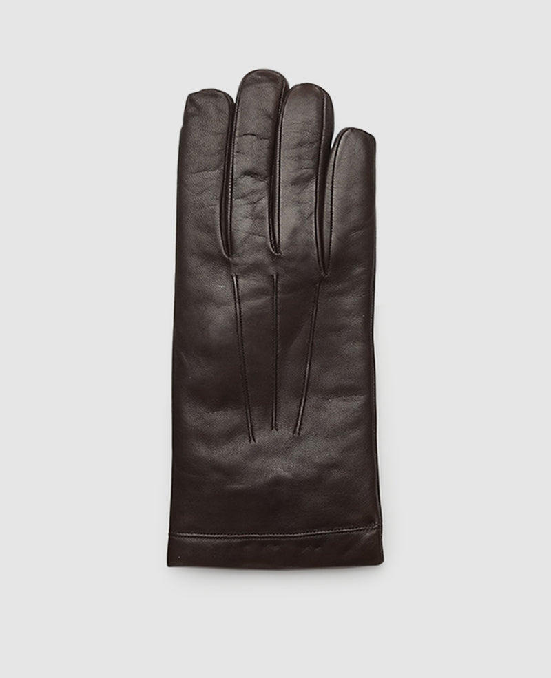 Fine leather gloves - Dark Brown