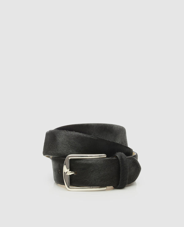 Men’s Goatskin Belt in black - Black