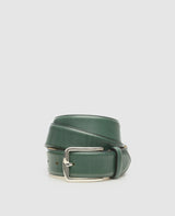 Men’s leather belt in green - Green